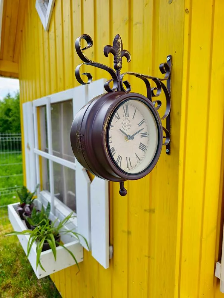 Esschert Design Stoties Laikrodis su TermometruTF005
