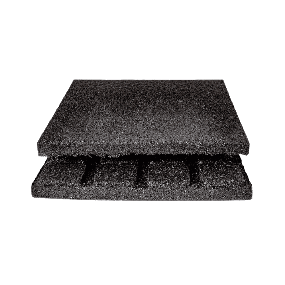 4IQ Guminė grindų danga 50x50x2cm, juoda