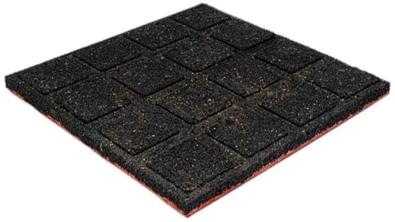 4IQ Guminė grindų danga, 50x50x2cm, raudona