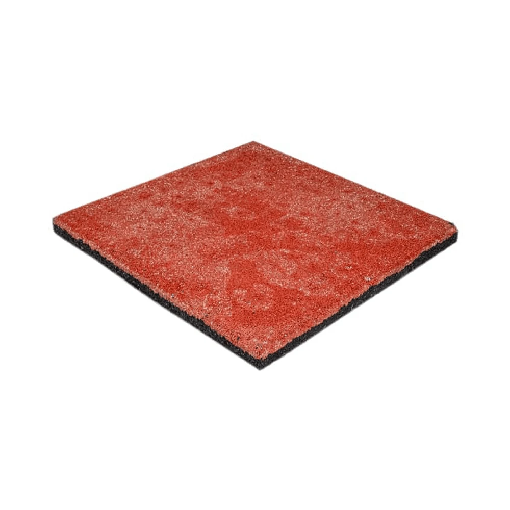 4IQ Guminė grindų danga, 50x50x2cm, raudona