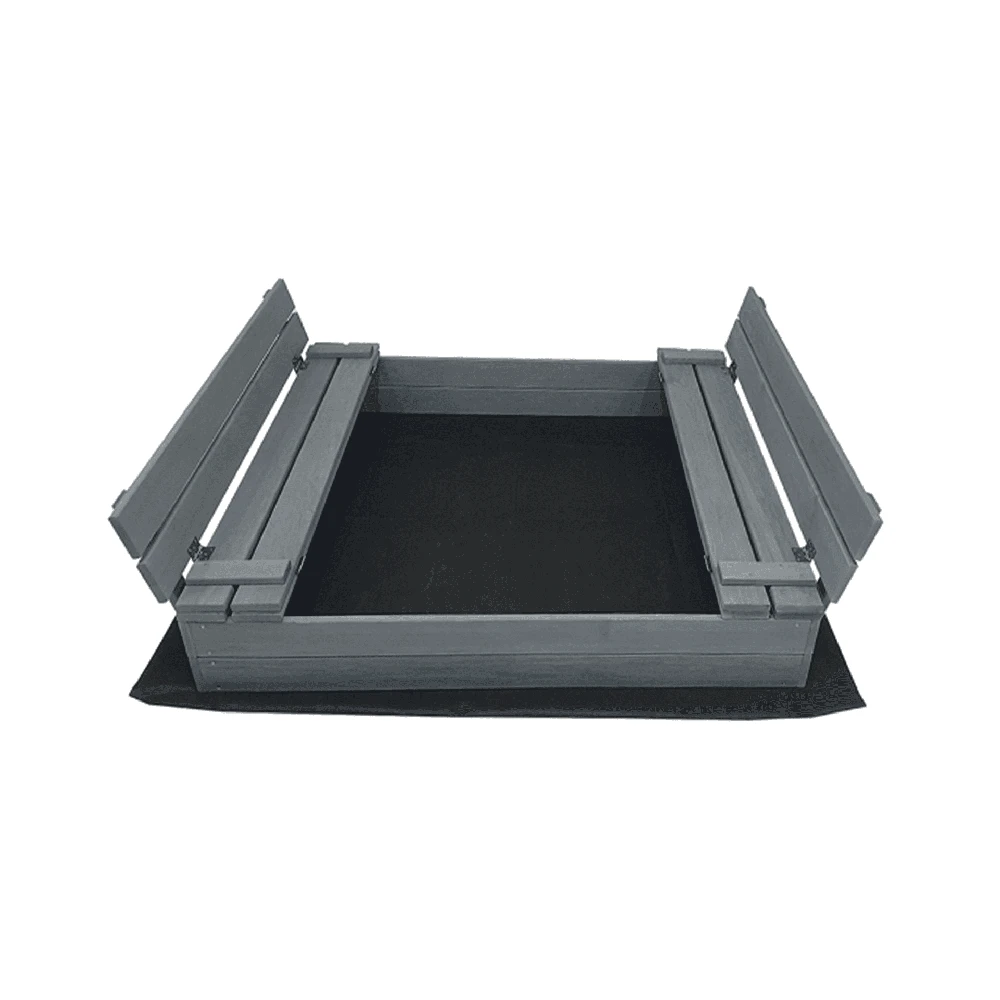 Smėlio dėžė 4IQ Bonus Orbis, 120x120 cm, su patiesalu, pilka