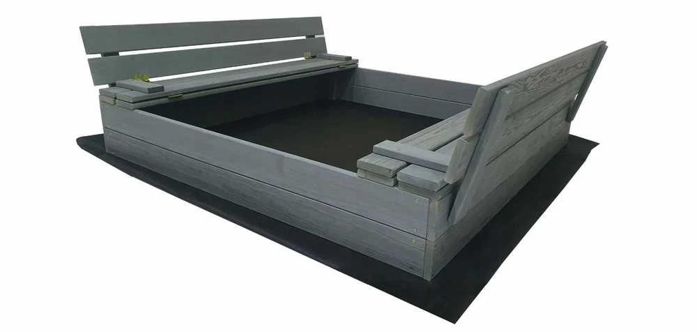 Smėlio dėžė 4IQ Bonus Orbis, 120x120 cm, su patiesalu, pilka