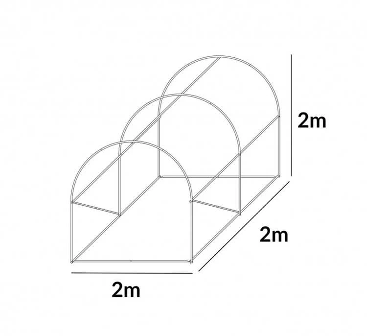 Armuota šiltnamio plėvelė, 2x2 m, žalia