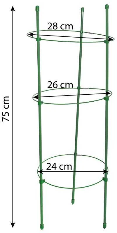 Augalų atrama “Žiedas”, 75 cm, metalinė
