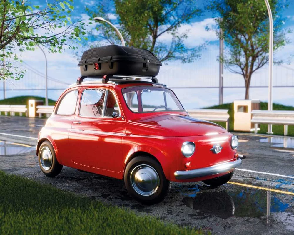 Automobilio stogo bagažinė, 270 l, vienpusė