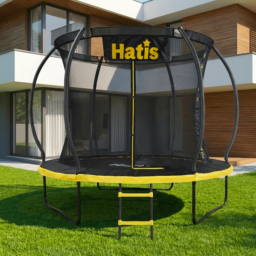 Batutas HATIS 2.44 m, su vidiniu apsauginiu tinklu ir laipteliais