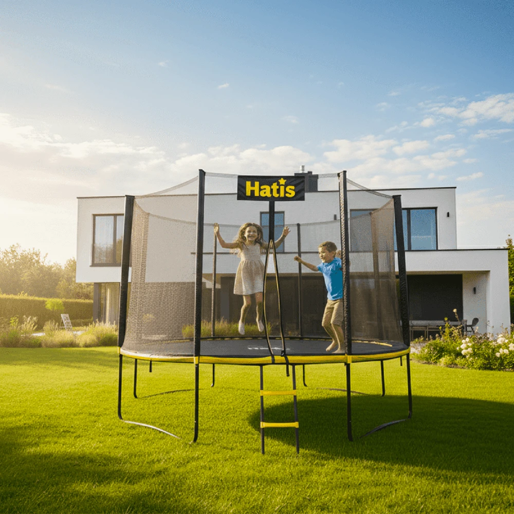 Batutas Hatis 3,66 m su šokinėjančiais vaikais