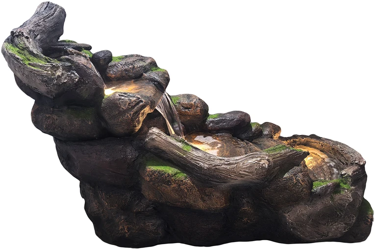 Dekoratyvinis lauko fontanas, 108 x 60 x 78 cm, su LED apšvietimu