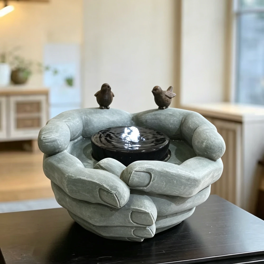 Dekoratyvinis vidaus fontanas, 32,5 x 31,5 x 21,5 cm, su LED apšvietimu