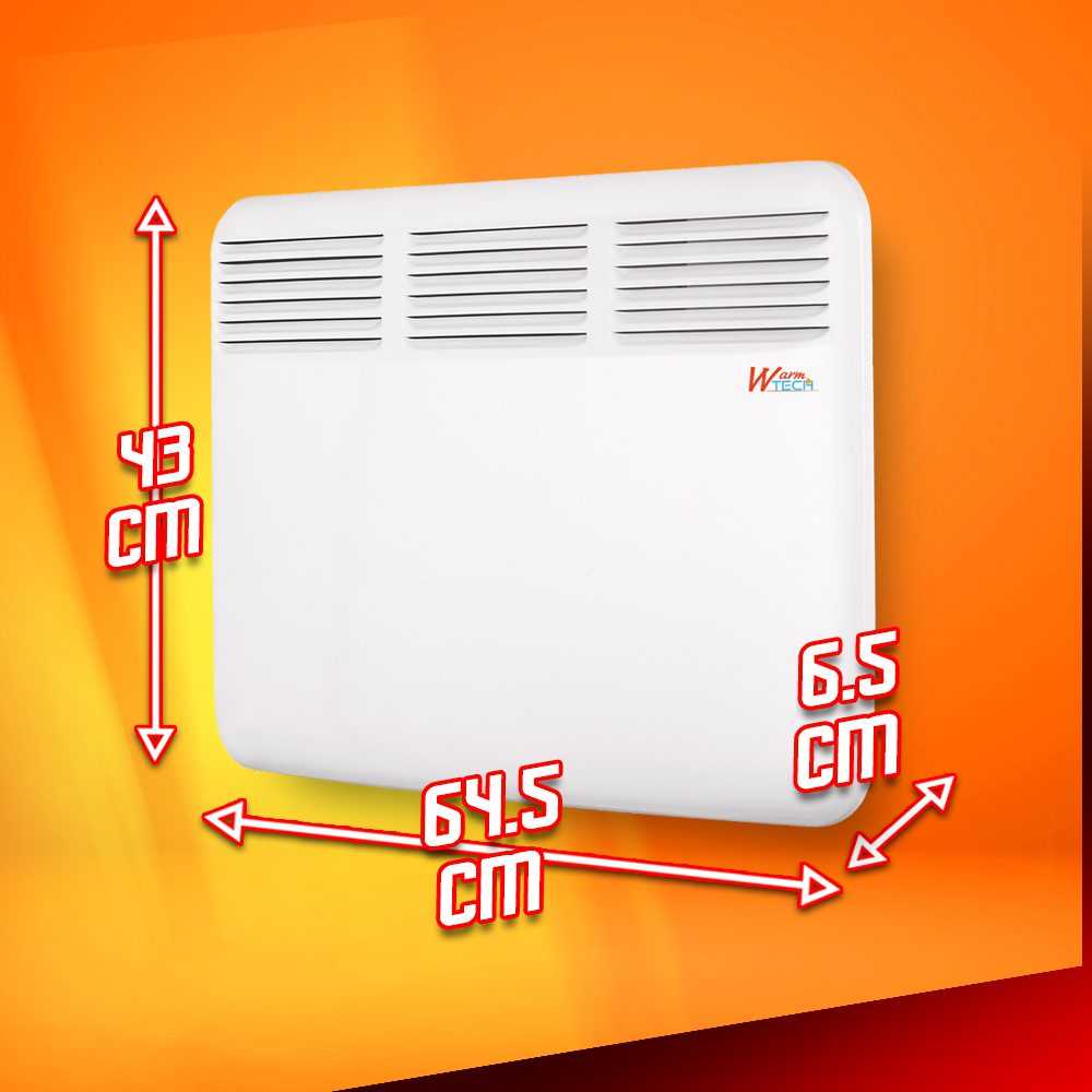 Sieninis konvekcinis šildytuvas Warmtech, 1500 W