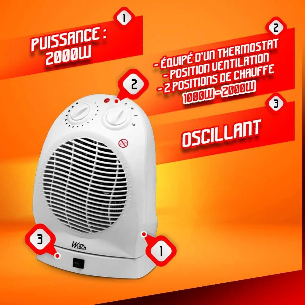 Elektrinis šildytuvas Warm Tech, 2000 W