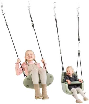 Ergonominės pakabinamos sūpynės, pastelinė žalia
