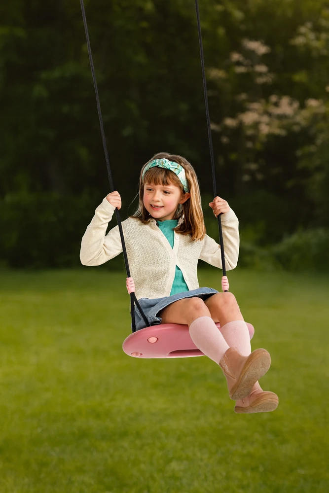 Ergonominės pakabinamos sūpynės, pastelinė rožinė