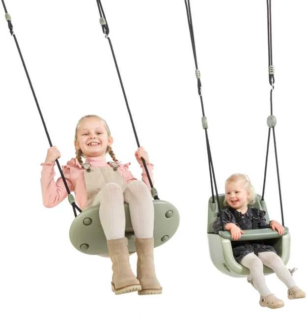Ergonominės pakabinamos sūpynės, pastelinė žalia
