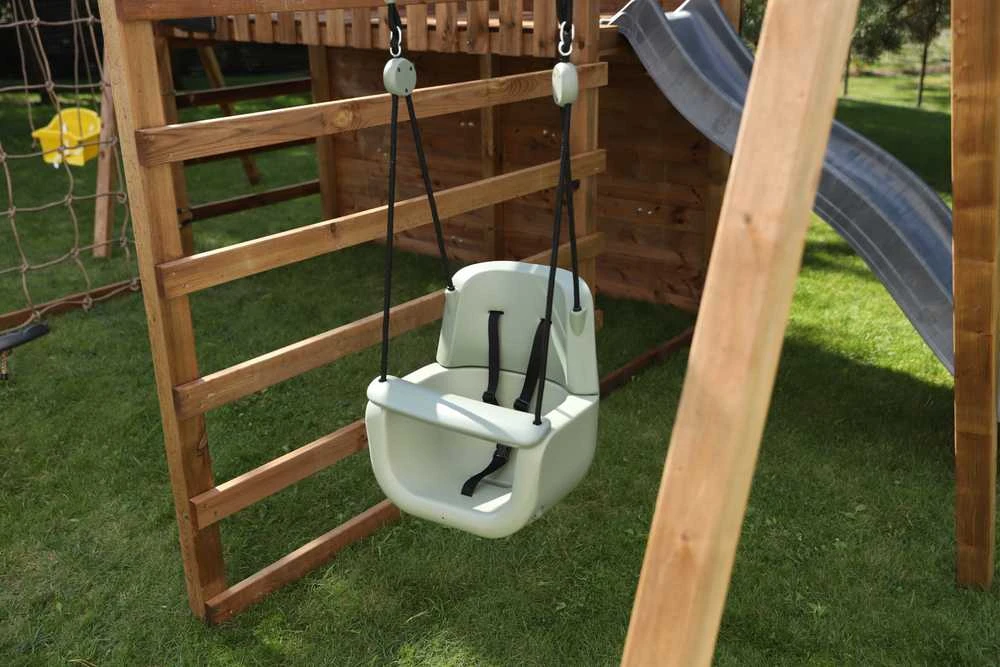 Ergonominės vaikiškos sūpynės 3in1, pastelinė žalia
