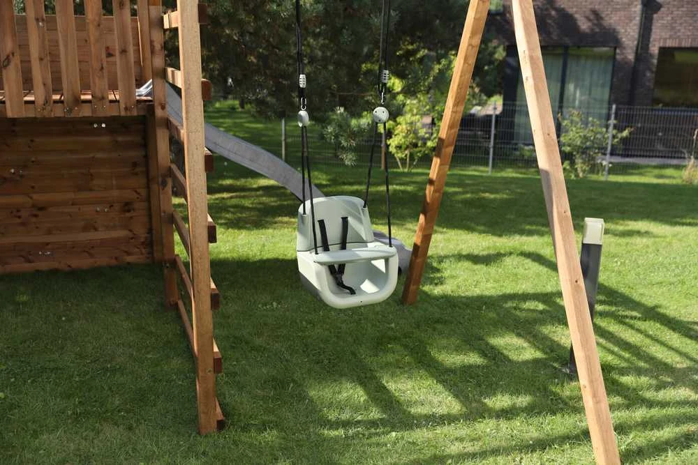 Ergonominės vaikiškos sūpynės 3in1, pastelinė žalia
