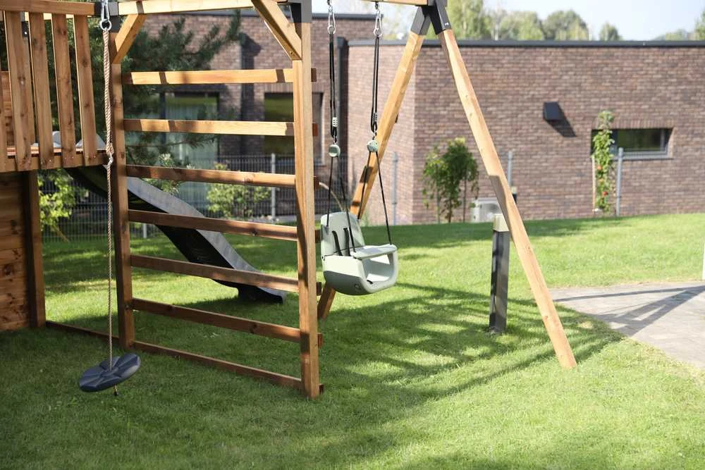 Ergonominės vaikiškos sūpynės 3in1, pastelinė žalia