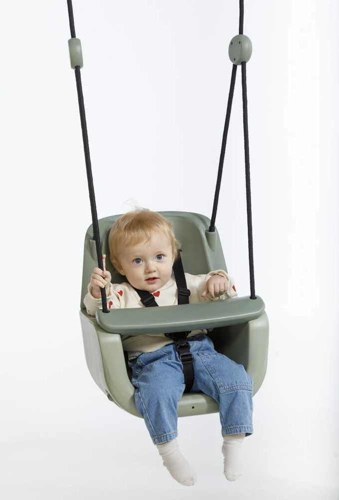 Ergonominės vaikiškos sūpynės 3in1, pastelinė žalia