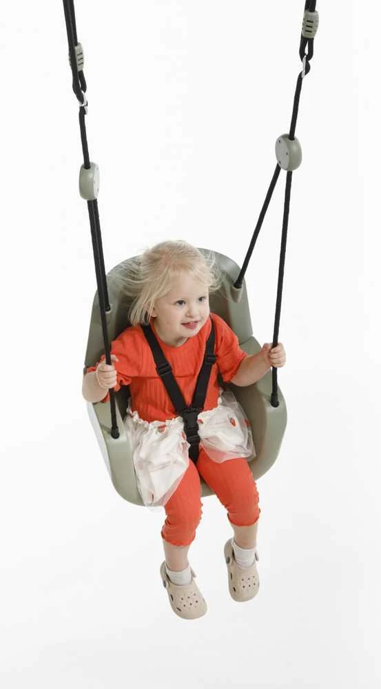 Ergonominės vaikiškos sūpynės 3in1, pastelinė žalia