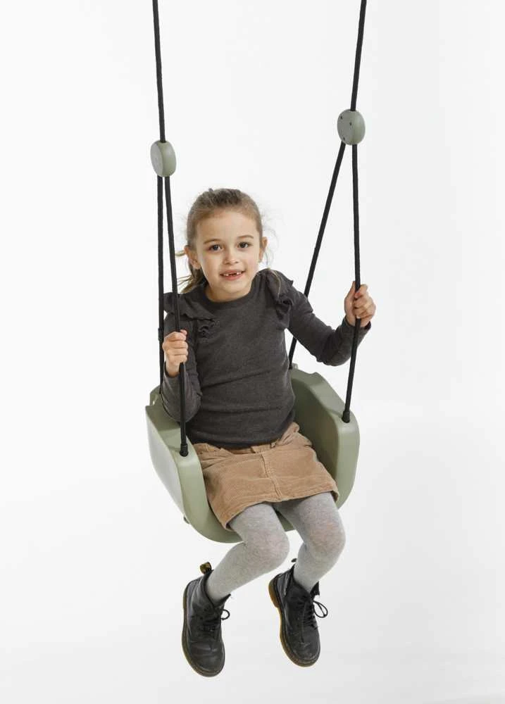 Ergonominės vaikiškos sūpynės 3in1, pastelinė žalia