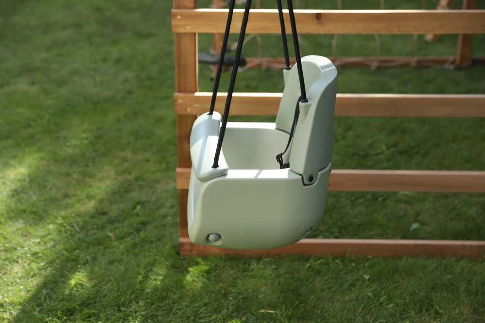 Ergonominės vaikiškos sūpynės 3in1, pastelinė žalia