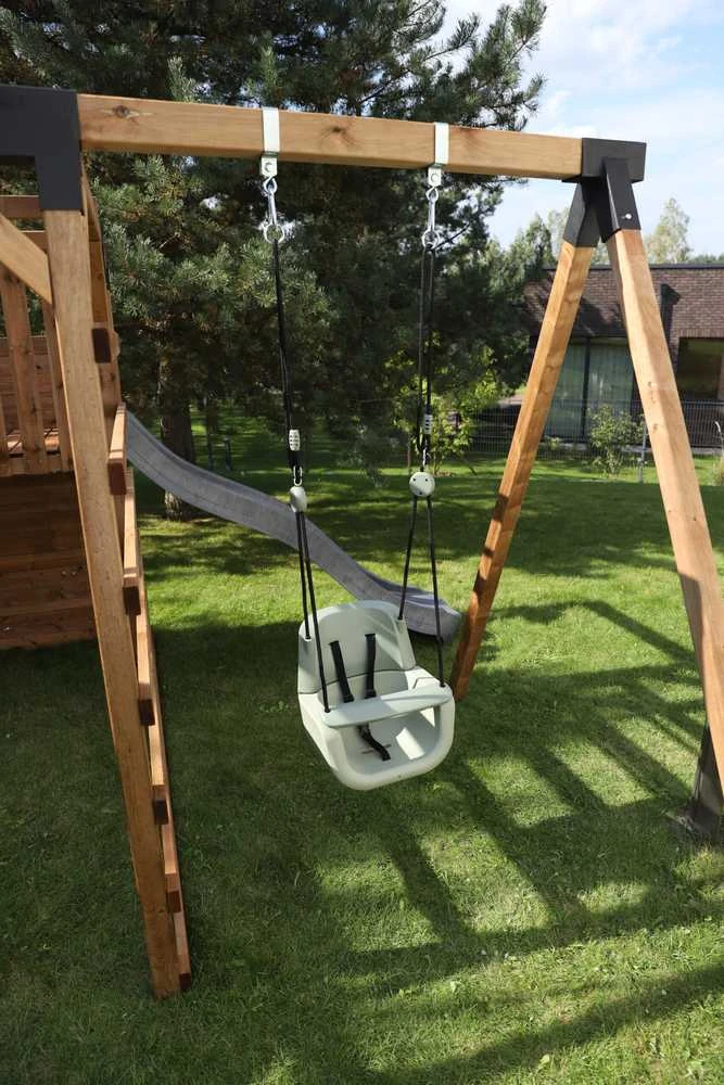 Ergonominės vaikiškos sūpynės 3in1, pastelinė žalia