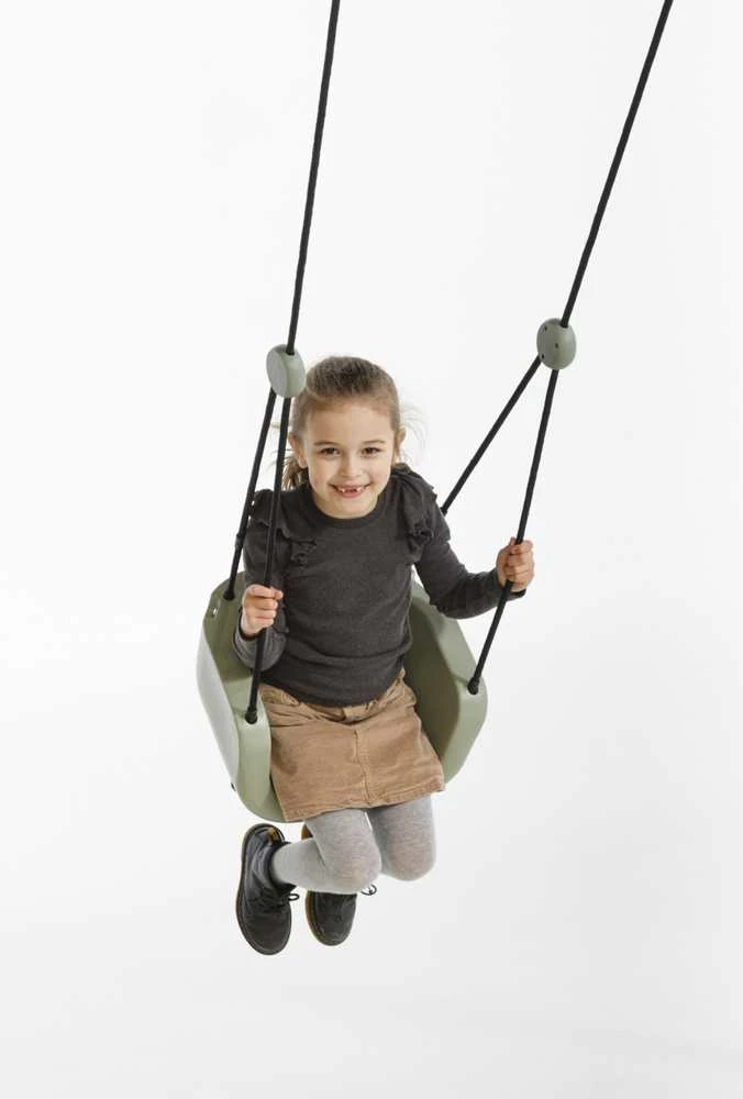 Ergonominės vaikiškos sūpynės 3in1, pastelinė žalia