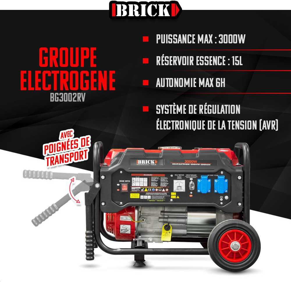 Generatorius su ratukais Brick, 3000 W