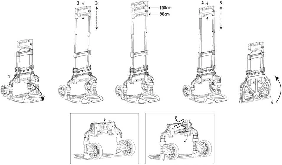 Krovinių vežimėlis Stanley FT516, 70 kg