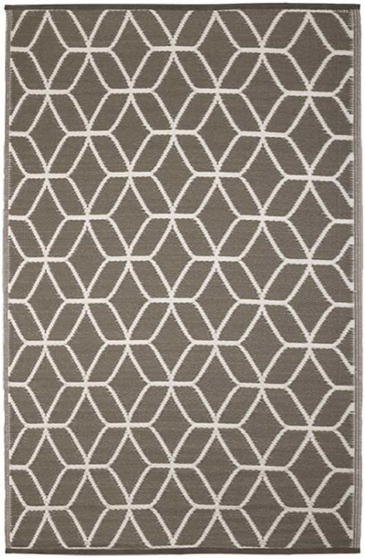 Esschert Design Lauko kilimas, pilkas ir baltas, 180x121cm, OC25