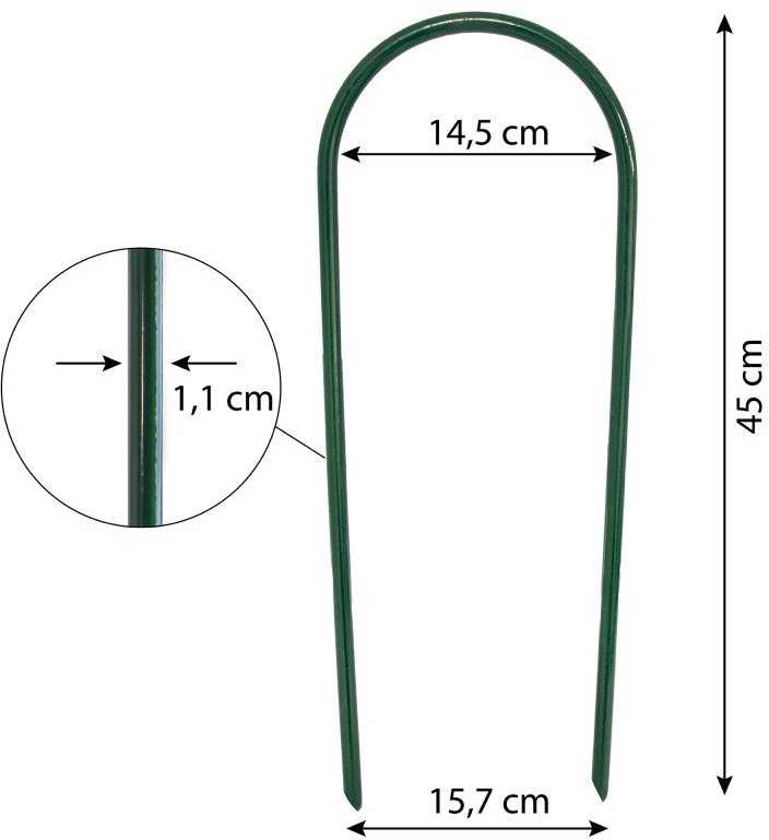 Metalinė augalų atrama "Lankas", 45 cm
