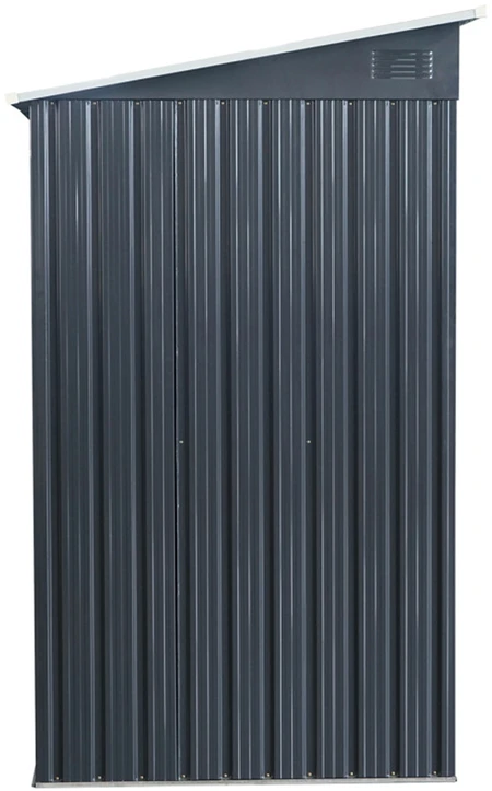 Metalinis sandėliukas su stoglangiu, antracito, 195 × 121 × 196/170 cm