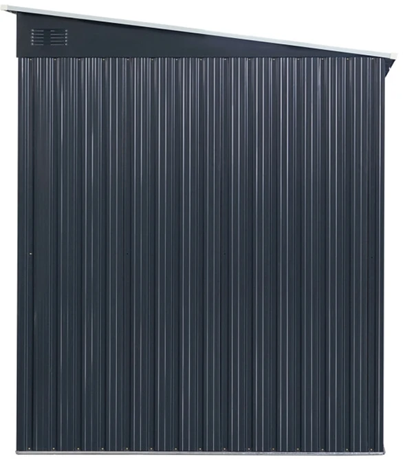 Metalinis sandėliukas su stoglangiu, antracito, 238 × 174 × 196/173 cm
