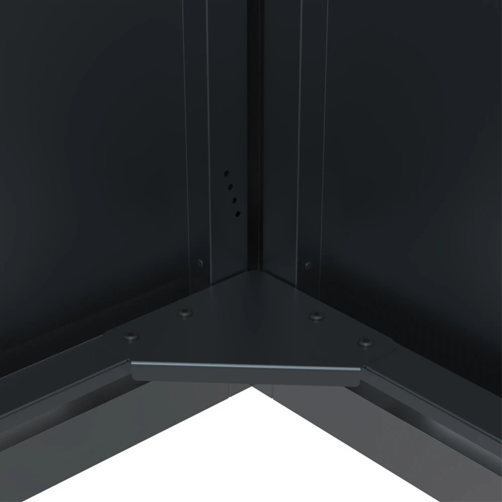 Metalinis sandėliukas su stoglangiu, antracito spalvos, 182 × 148 × 211/187 cm
