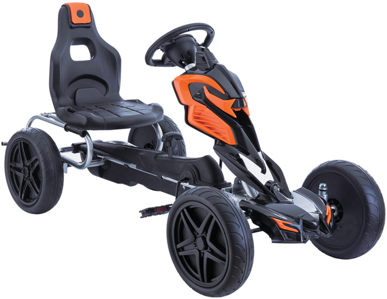 Minamas vaikiškas kartingas HATIS, oranžinis/juodas