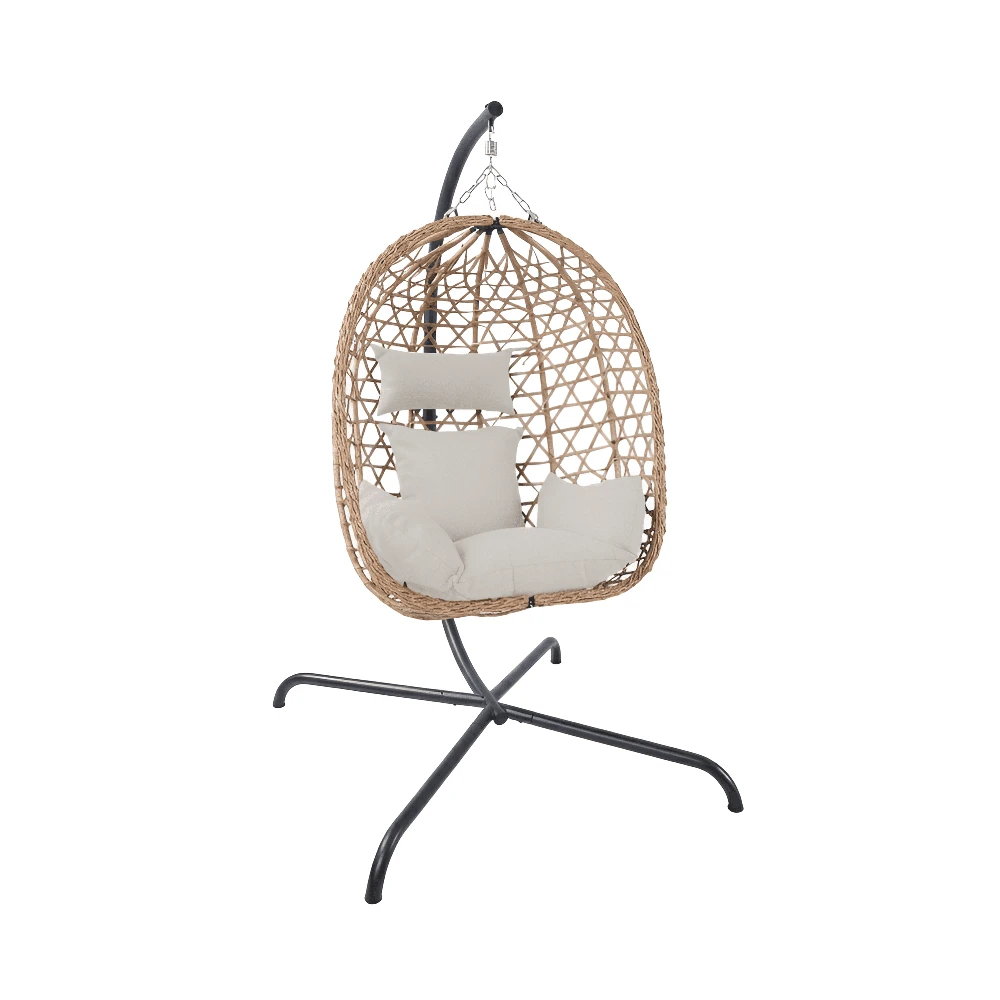 Pakabinamas supamasis krėslas „Linda”, kreminis