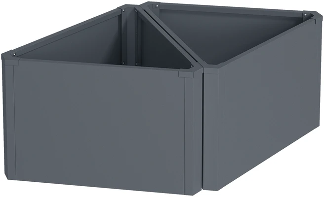 Metalinis vazonas HATIS, 71,5 x 61,5 x 45 cm, antracito