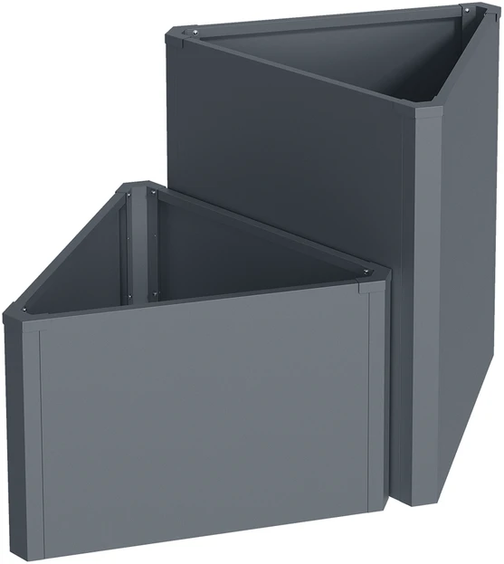 Metalinis vazonas HATIS, 71,5 x 61,5 x 45 cm, antracito