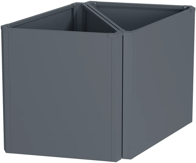 Metalinis vazonas HATIS, 71,5 x 61,5 x 77cm, antracito