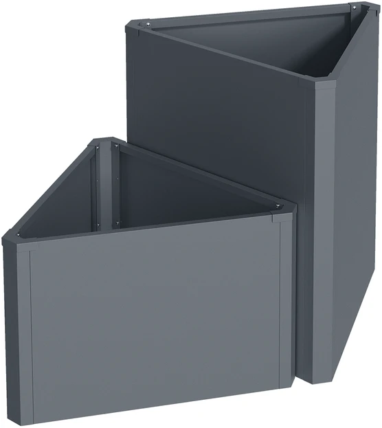 Metalinis vazonas HATIS, 71,5 x 61,5 x 77cm, antracito