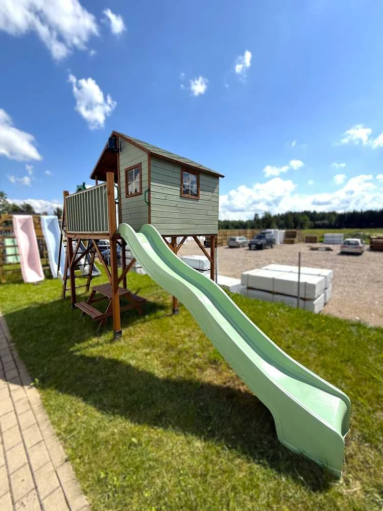 4IQ Pastelinė žalia čiuožykla 300 cm