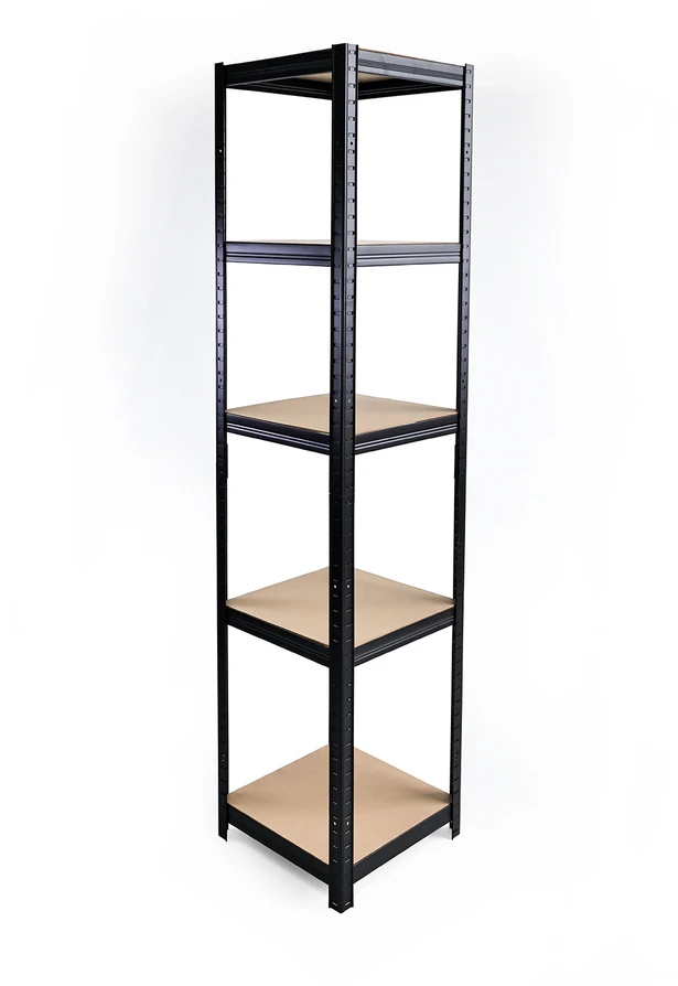 Sandėliavimo lentyna – stelažas HATIS, 180x40x40 cm, 90kg, juoda