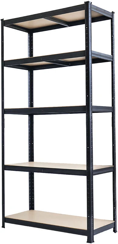 Sandėliavimo lentyna – stelažas HATIS, 180x90x40 cm, 175kg, juoda