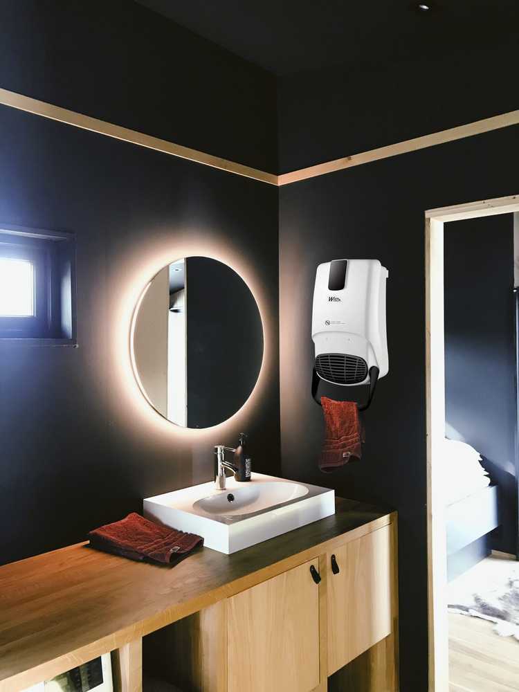 Keraminis sieninis šildytuvas Warmtech, 2000 W, baltas