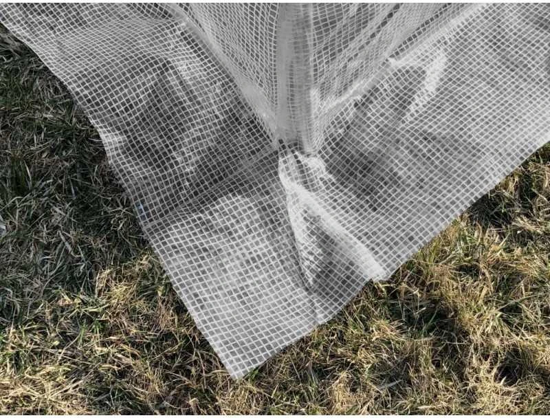 Šiltnamis su armuota plėvele, 4 m2, 2x2 m, pilkas