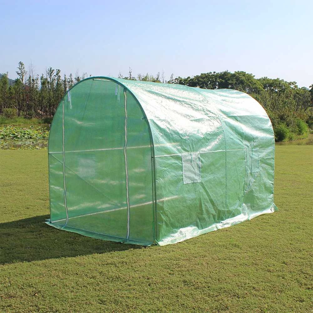 Šiltnamis su armuota plėvele, 4 m2, 2x2 m, žalias