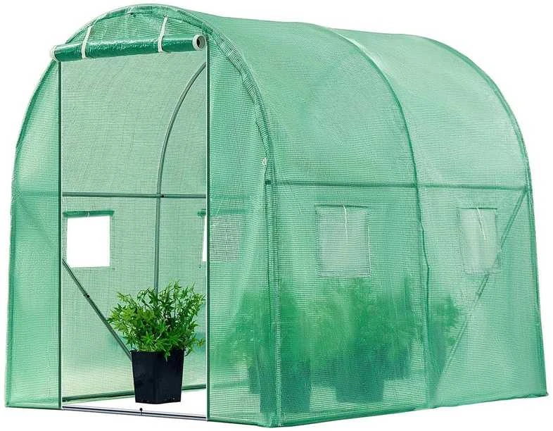 Šiltnamis su armuota plėvele, 4 m2, 2x2 m, žalias