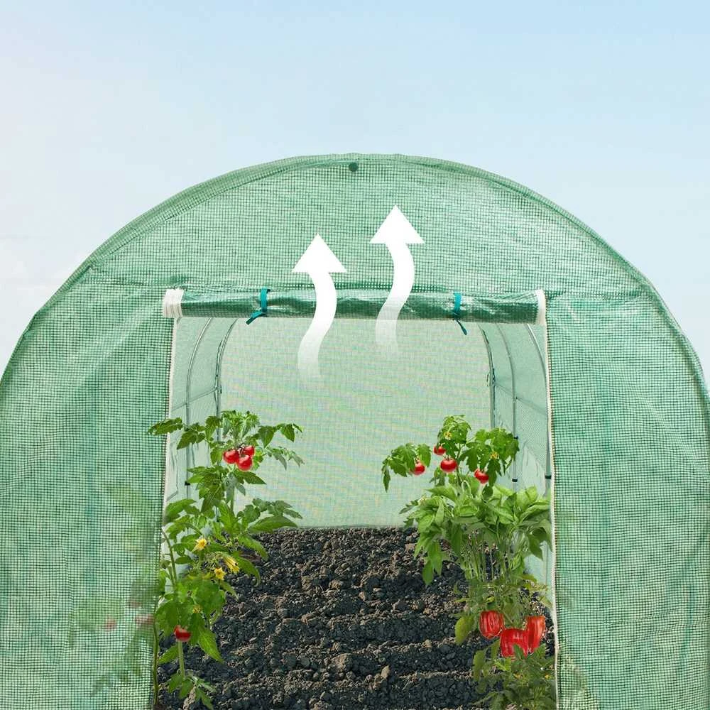 Šiltnamis su armuota plėvele, 4 m2, 2x2 m, žalias