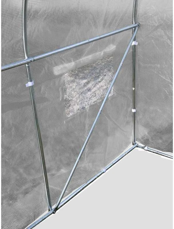 Šiltnamis su armuota plėvele, 4 m2, 2x2 m, pilkas