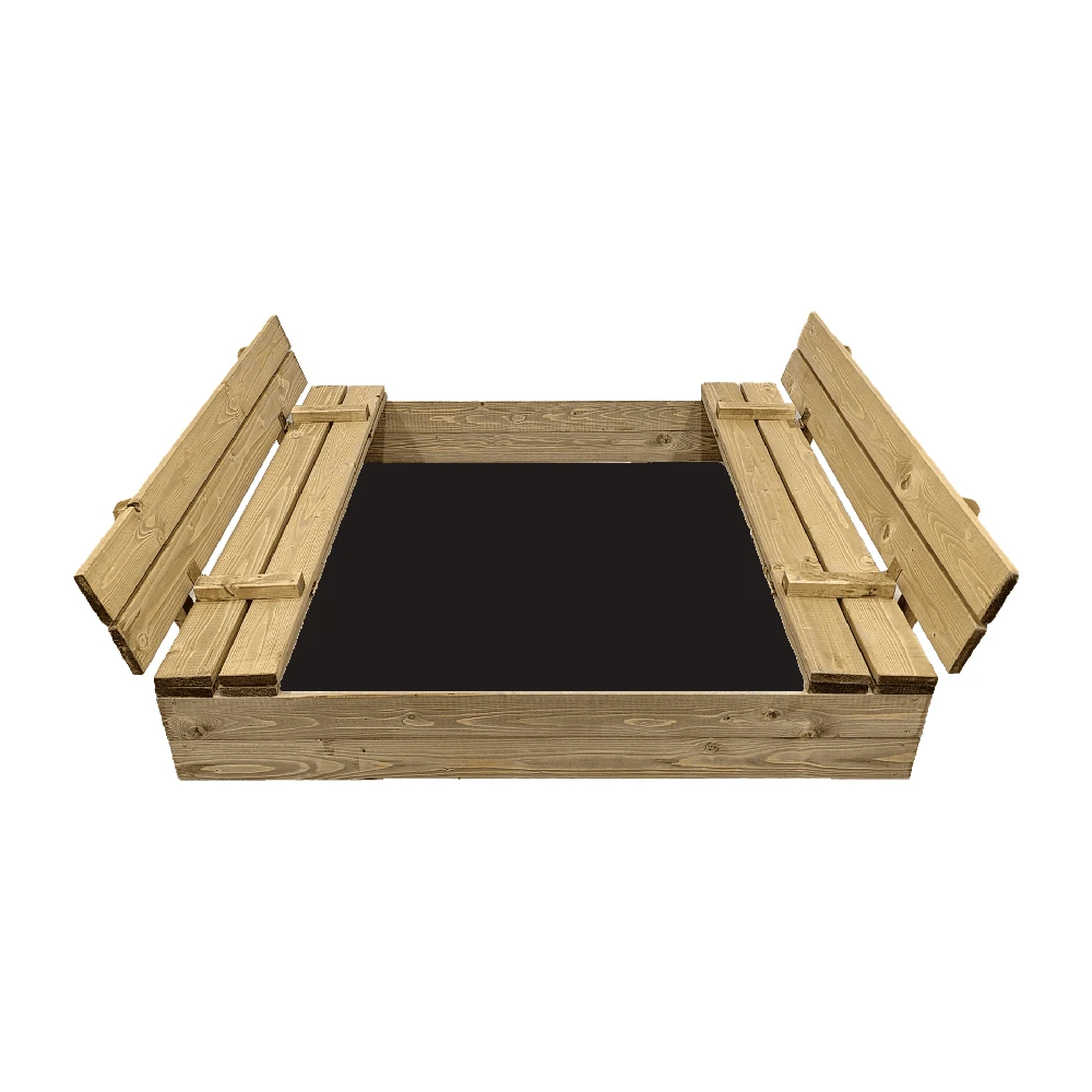 Smėlio dėžė Bonus Orbis, 120x120cm, su patiesalu ir 250kg smėlio, ruda